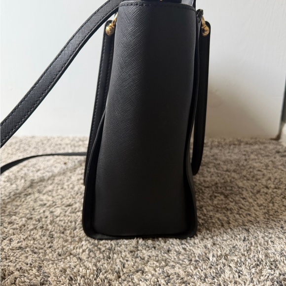 Michael Kors Black Tote Bag with Gold Accents - Picture 3 of 8
